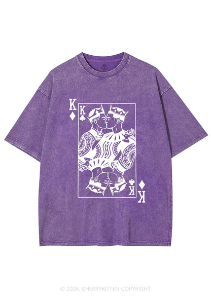 Pink Gay King Pride Y2K Shirts Washed Tee Cherrykitten