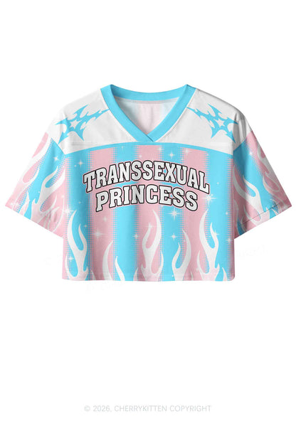 Transsexual Princess Pride Y2K Crop Sport Jersey Shirts Cherrykitten