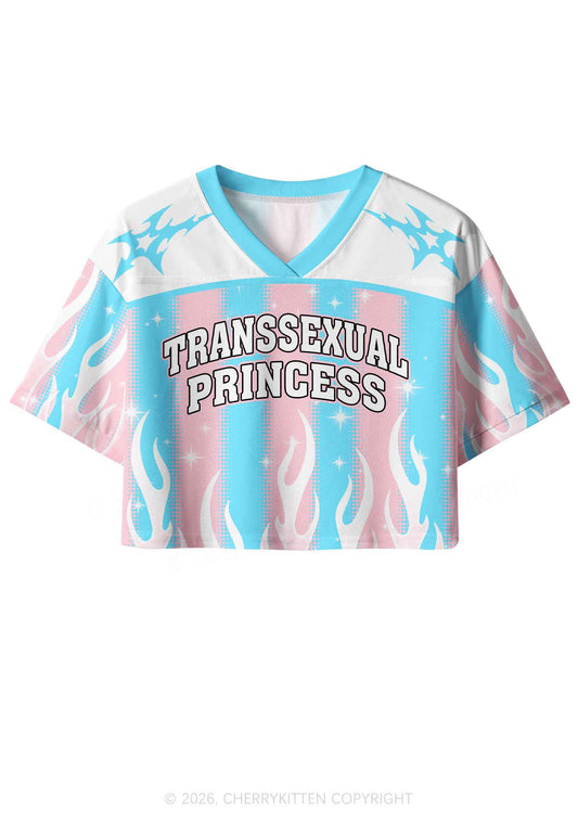 Transsexual Princess Pride Y2K Crop Sport Jersey Shirts Cherrykitten