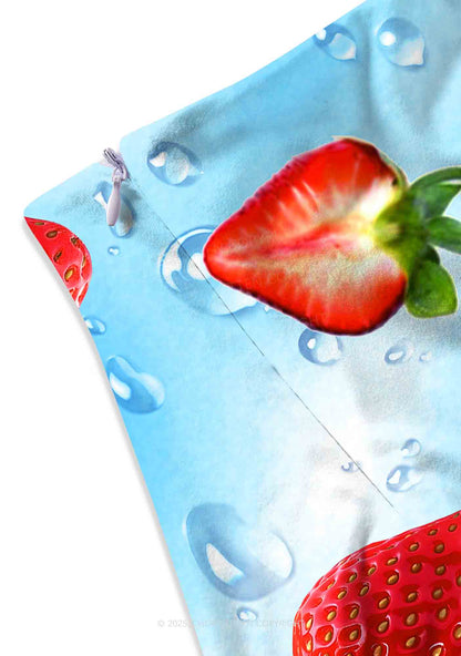 Blue Strawberry Y2K Print Mini Skirt Cherrykitten