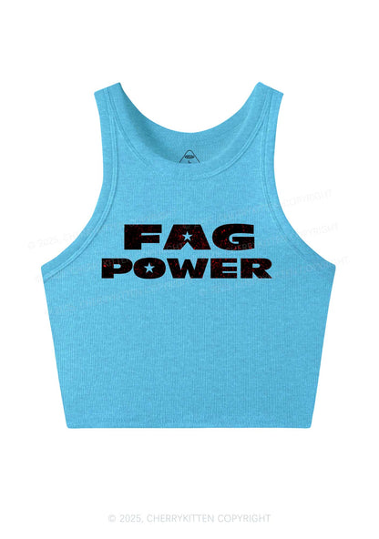 Fag Power Pride Y2K Crop Tank Top Cherrykitten