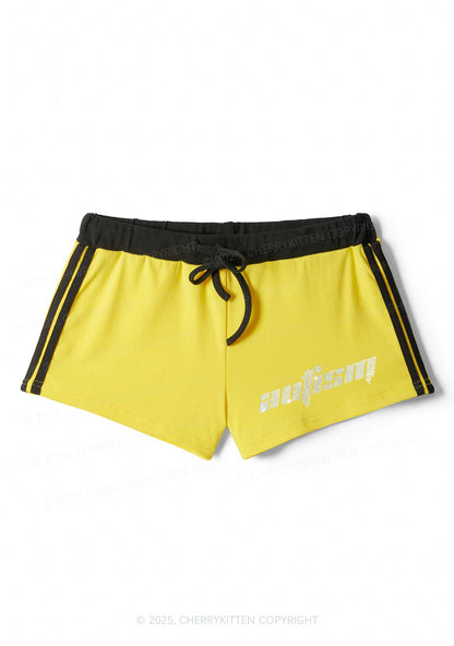 Rhinestone Mini Autism Y2K Drawstring Mini Shorts Cherrykitten