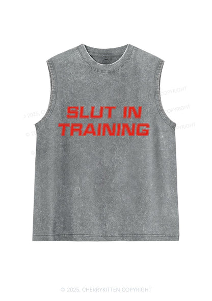 Slxt In Training Y2K Washed Tank Cherrykitten