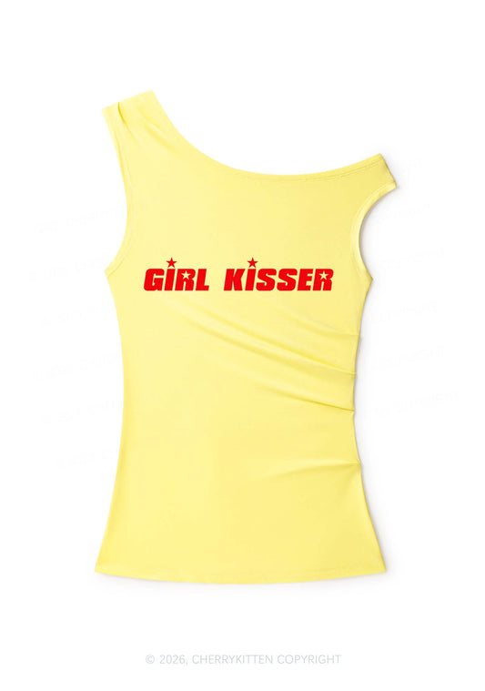 Girl Kisser Star Y2K Off Shoulder Tank Top Cherrykitten