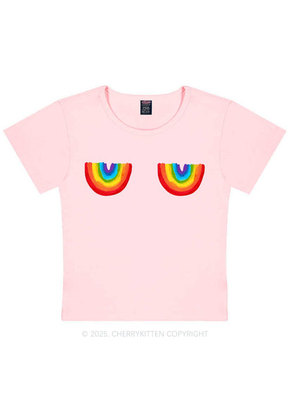 Rainbow Bxxb Y2K Baby Tee Cherrykitten