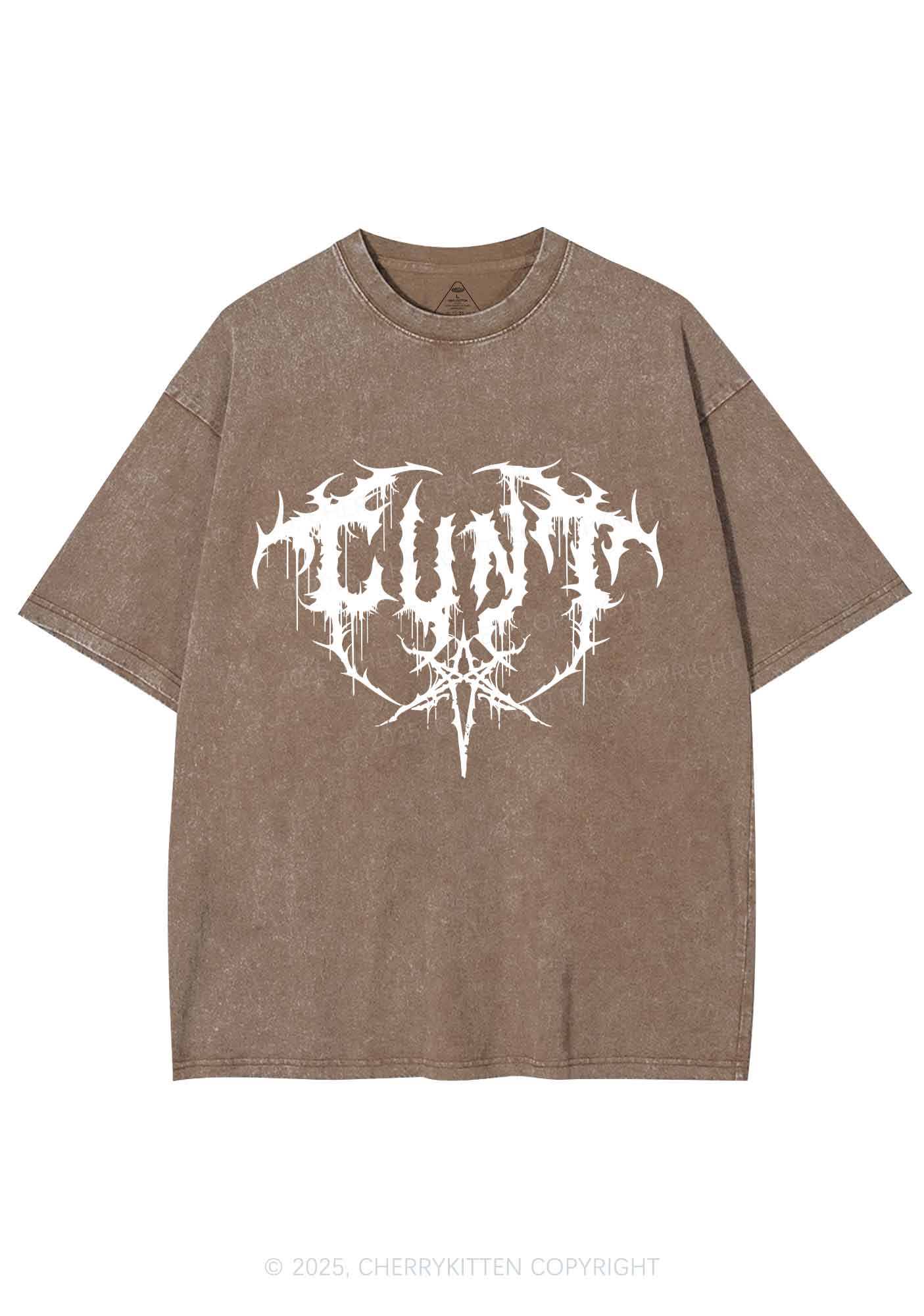 Halloween Punk Cxxt Y2K Shirts Washed Tee Cherrykitten
