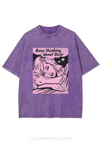 Busy Thinking About Girls Y2K Shirts Washed Tee Cherrykitten