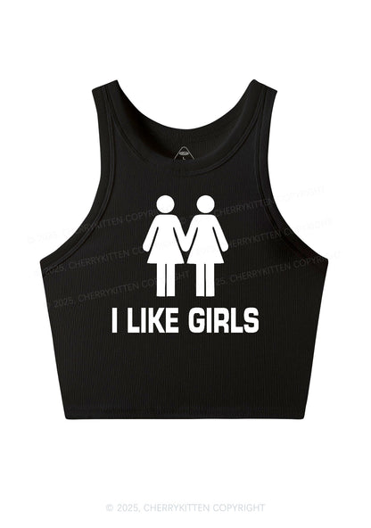 I Like Girls Pride Y2K Crop Tank Top Cherrykitten