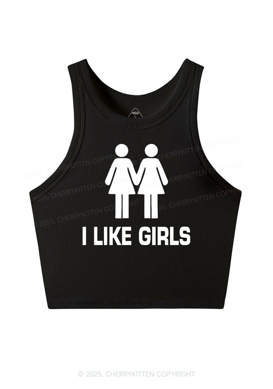 I Like Girls Pride Y2K Crop Tank Top Cherrykitten