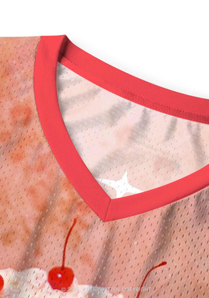 Orange Lesbian Princess Cake Pride Y2K Sport Jersey Tank Cherrykitten