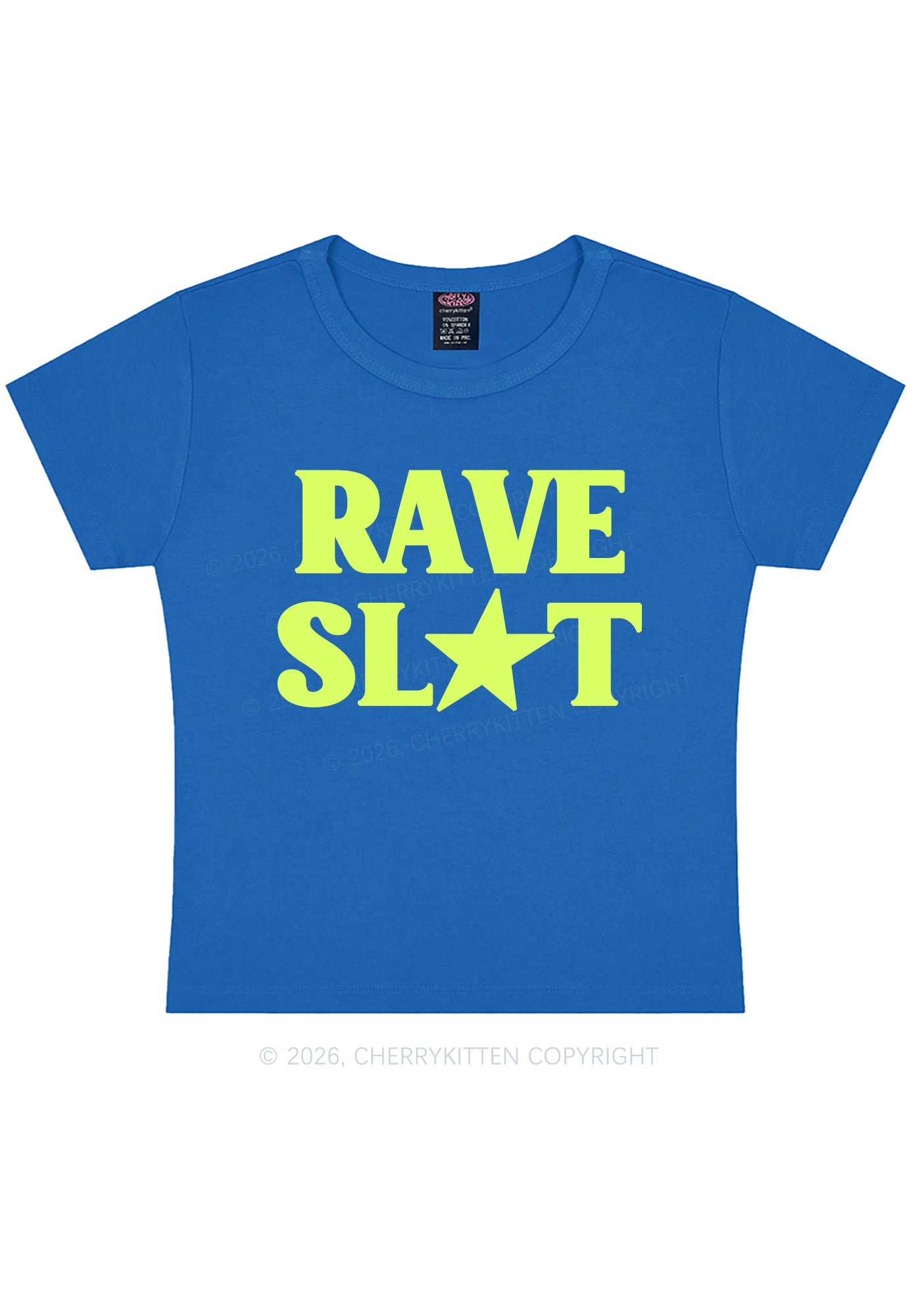 Rave Slxt Y2K Baby Tee Cherrykitten