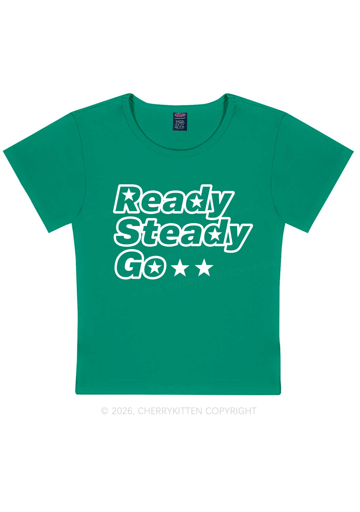 Ready Steady Go Y2K Baby Tee Cherrykitten