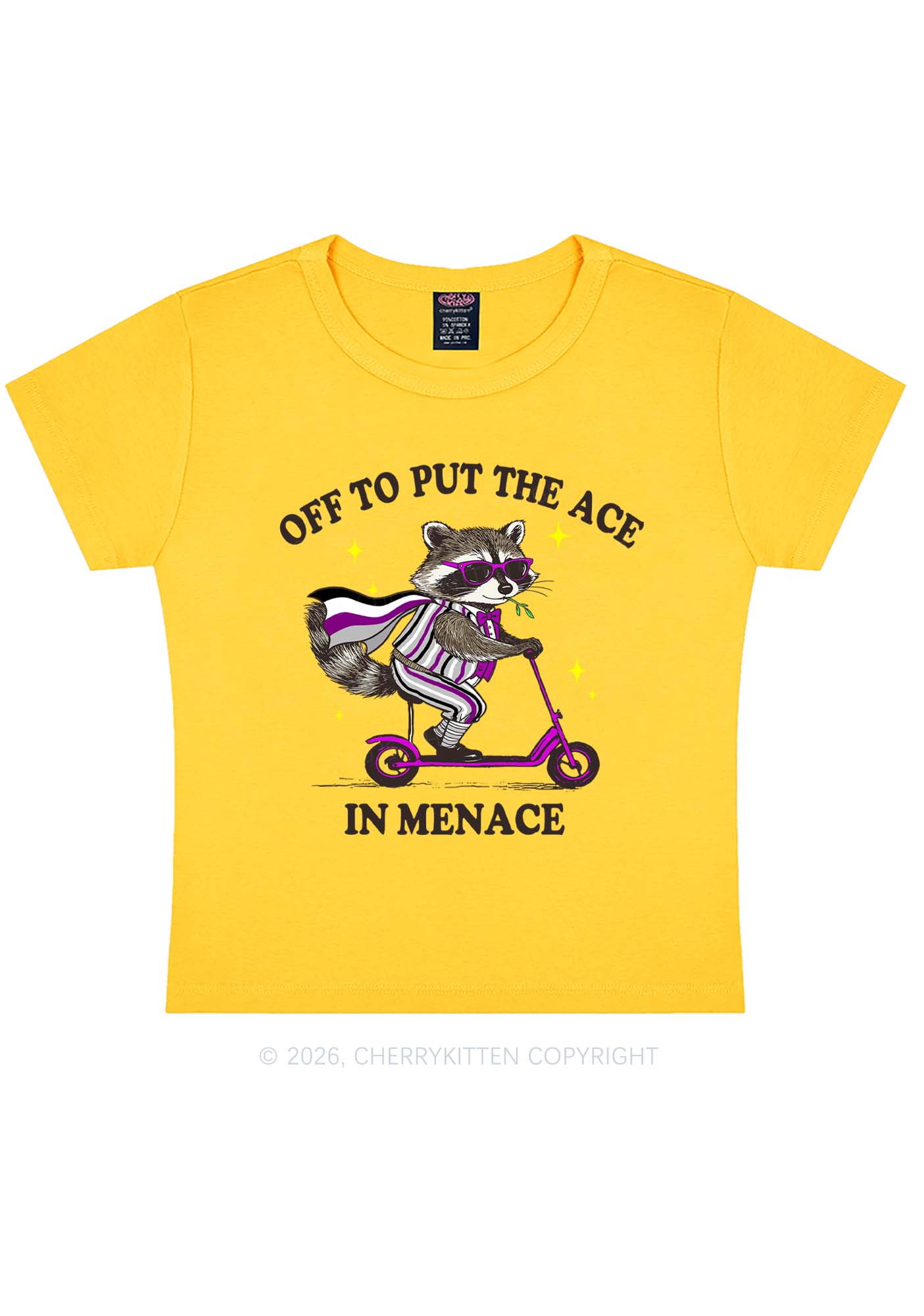 Put The Ace In Menace Pride Y2K Baby Tee Cherrykitten