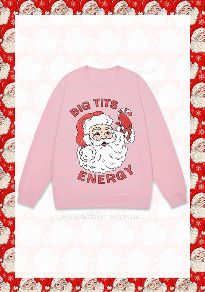 Big Santa Energy Christmas Y2K Sweatshirt Cherrykitten