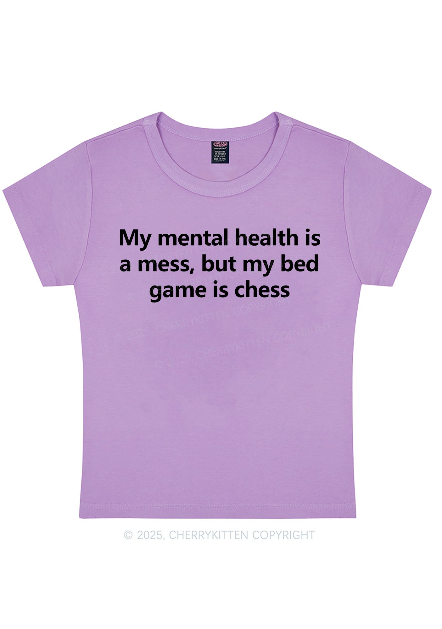 My Mental Health Is Mess Y2K Baby Tee Cherrykitten