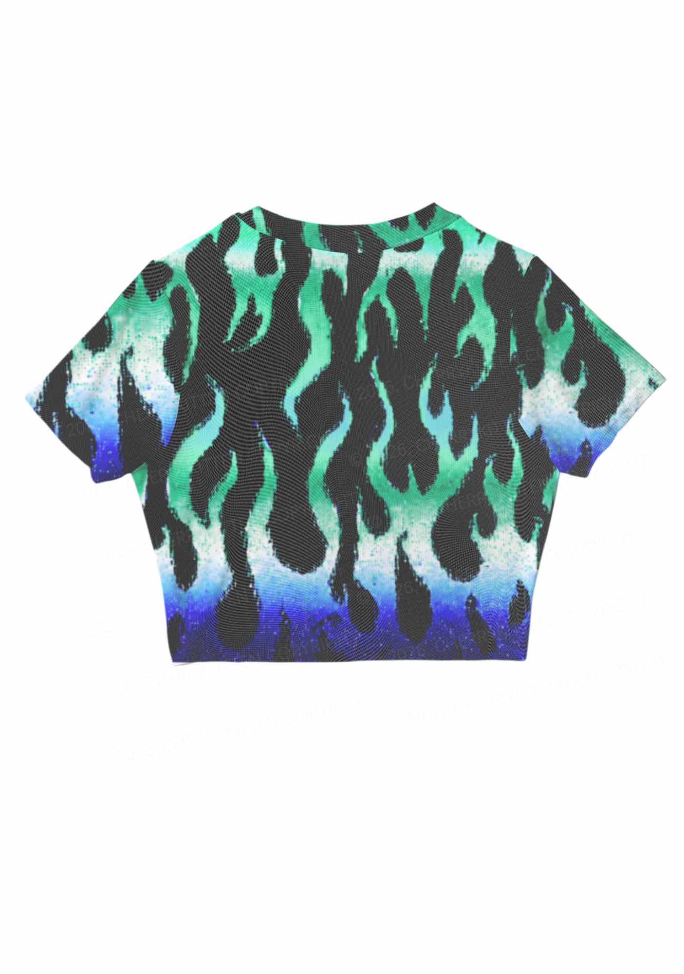 Gay Flame Pride Y2K Mesh Crop Top Cherrykitten