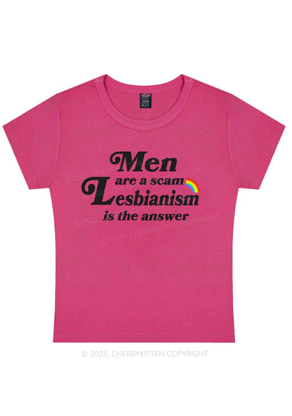 Men Lesbianism Y2K Baby Tee Cherrykitten