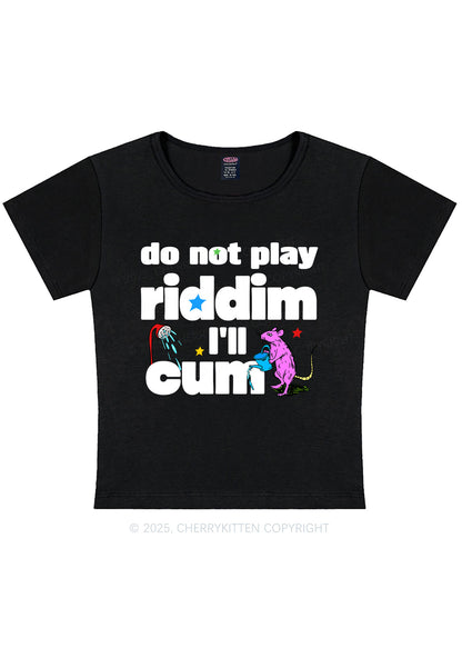 Do Not Play Riddim Y2K Baby Tee Cherrykitten