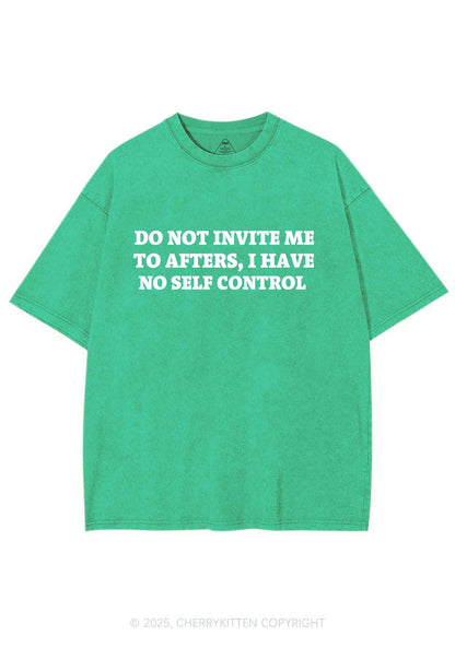 No Self Control Y2K Shirts Washed Tee Cherrykitten