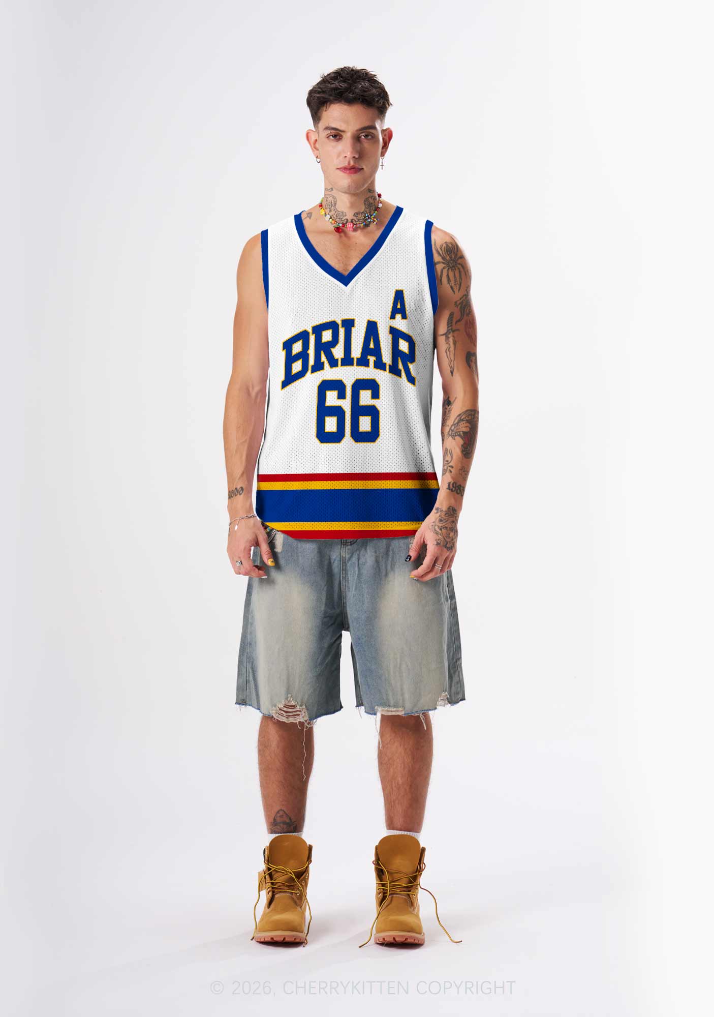 Retro White Hockey Team DL Y2K Sport Jersey Tank Cherrykitten