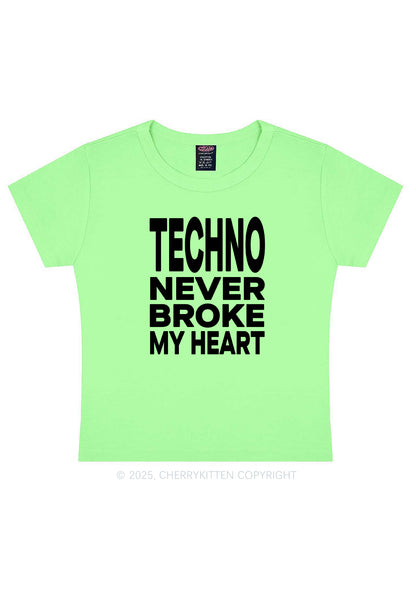 Techno Heart Y2K Baby Tee Cherrykitten
