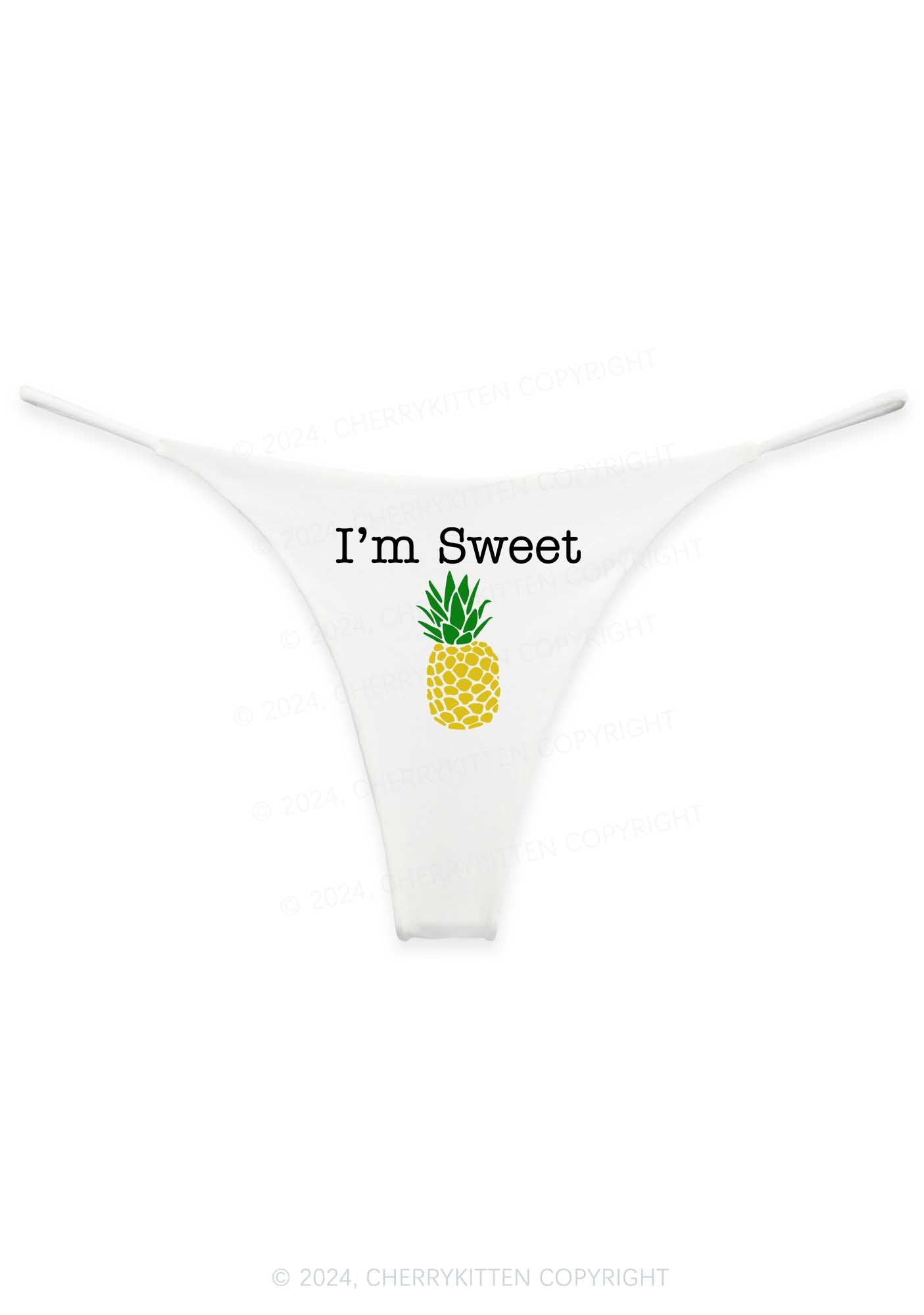 Sweet Pineapple Y2K Bikini String Thong Cherrykitten