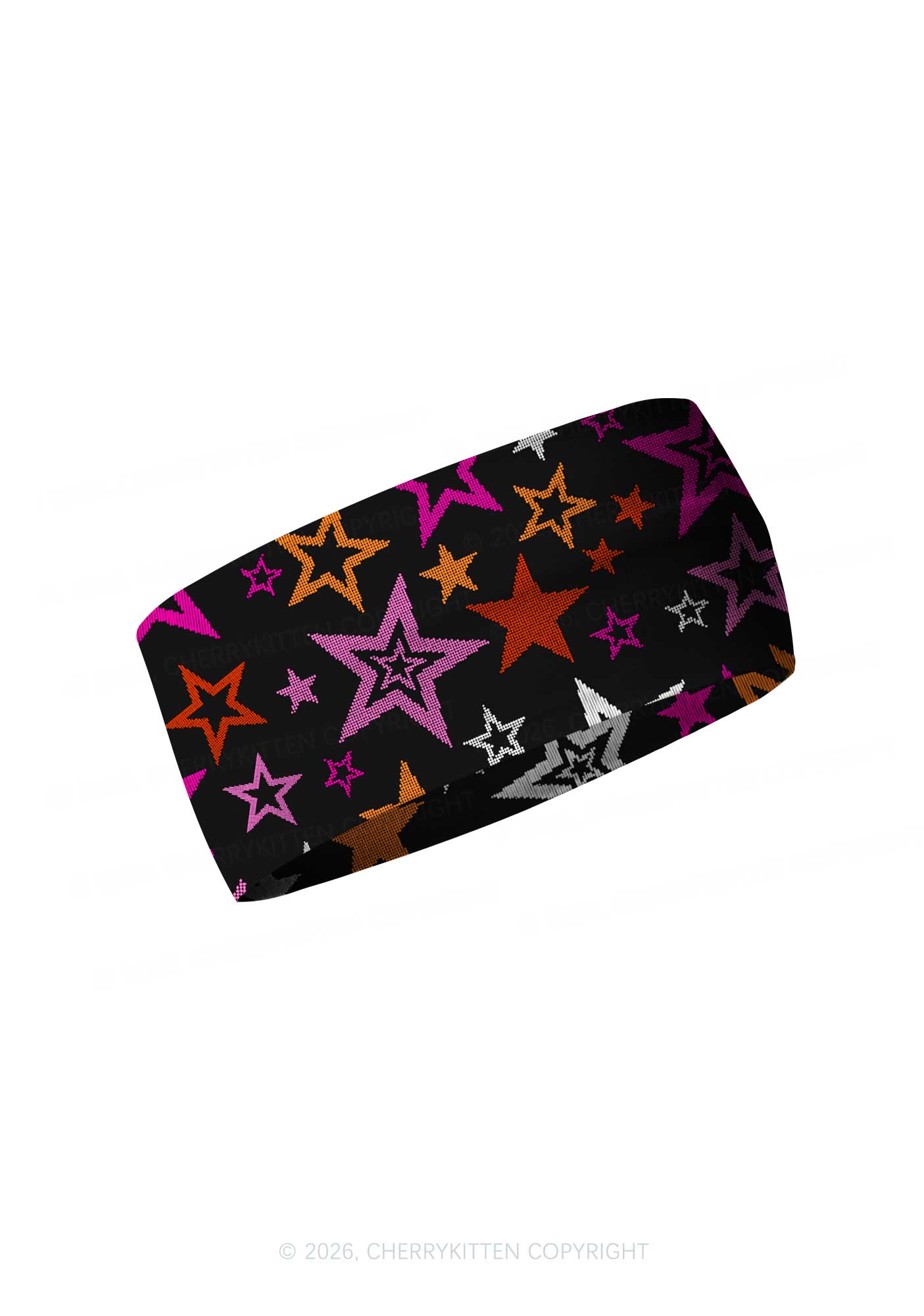 Lesbian Star Pride Y2K Print Headband Cherrykitten