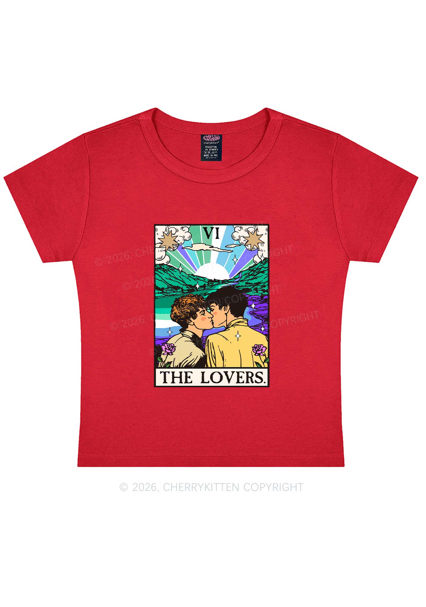 The Gay Lovers Pride Y2K Baby Tee Cherrykitten