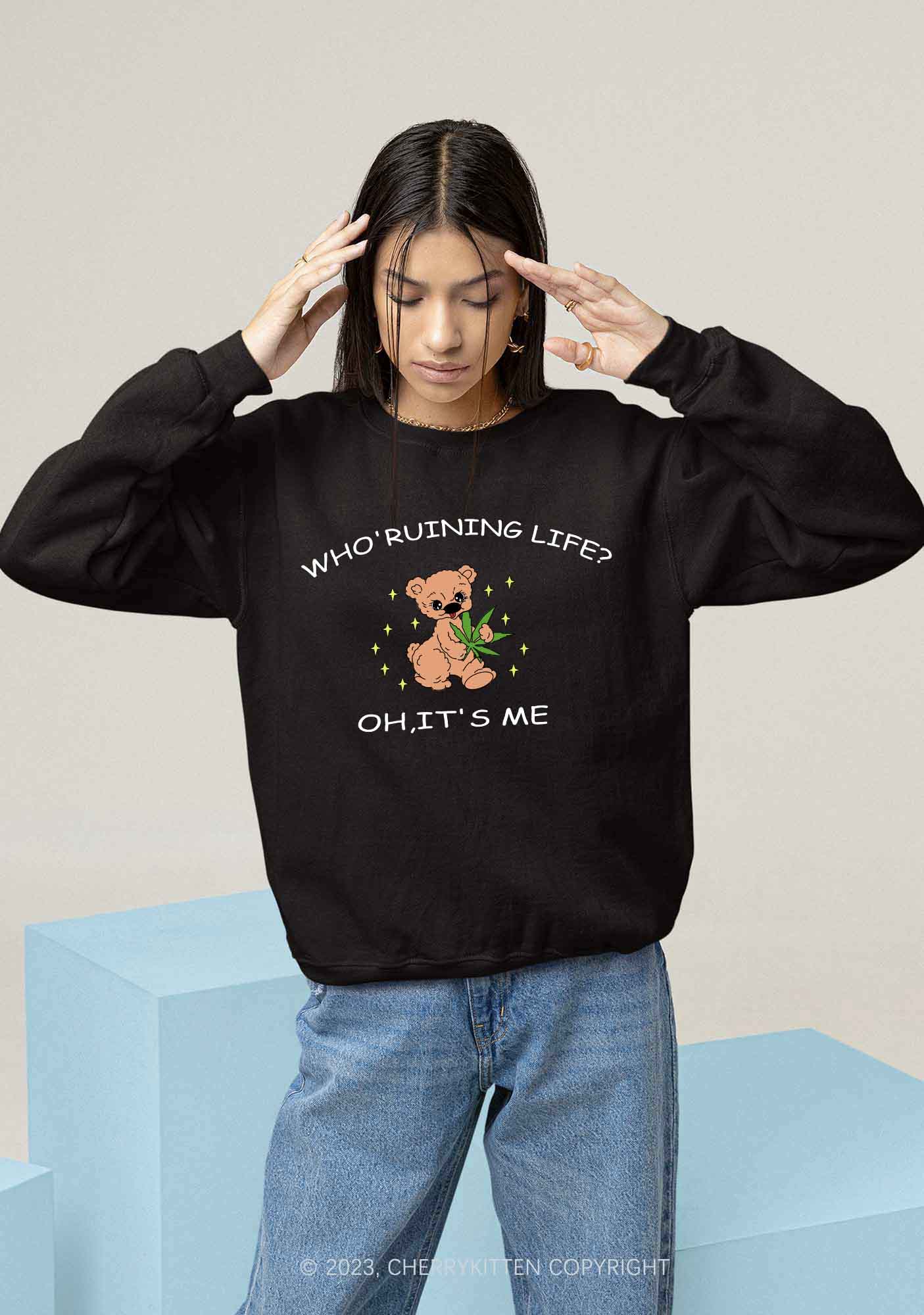 Who' Ruining Life Y2K Sweatshirt Cherrykitten