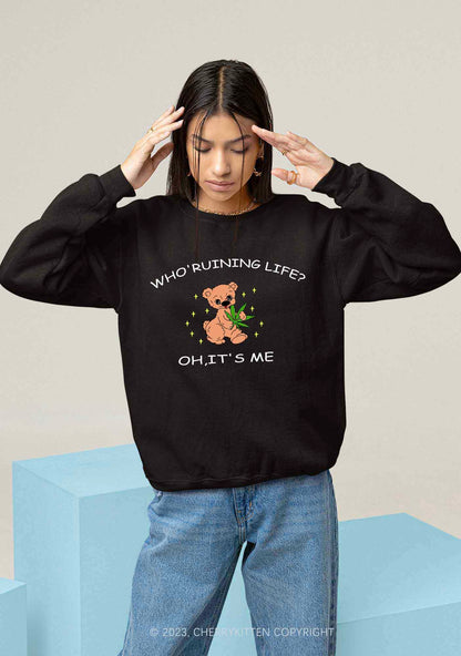 Who' Ruining Life Y2K Sweatshirt Cherrykitten