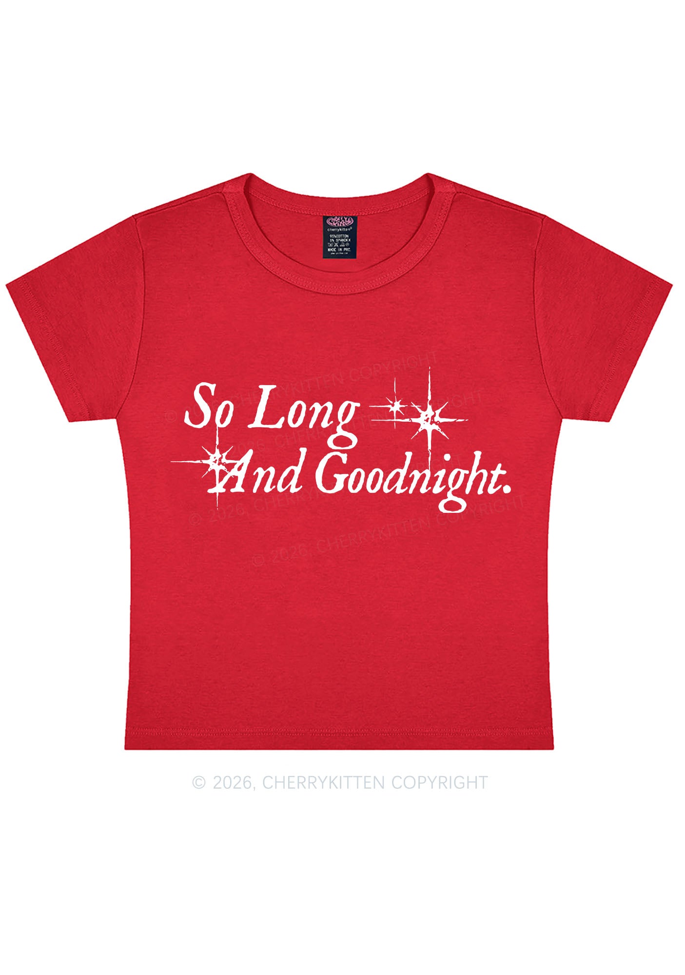 So Long And Goodnight Y2K Baby Tee Cherrykitten