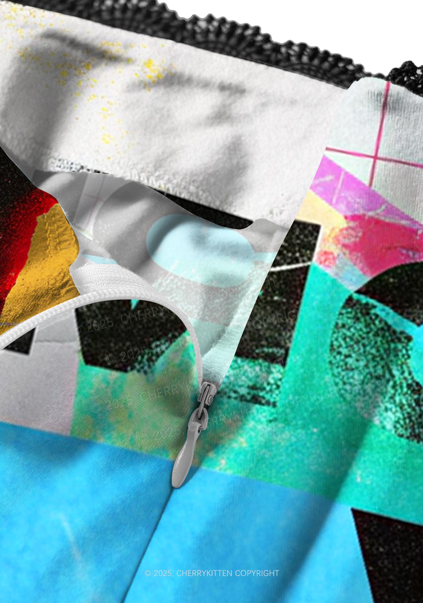 Neon DJ Mouse Y2K Print Midi Skirt Cherrykitten