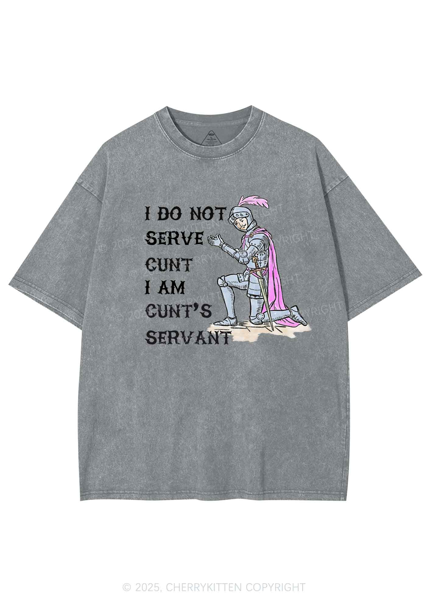 I Am Cxxt Servant Y2K Shirts Washed Tee Cherrykitten