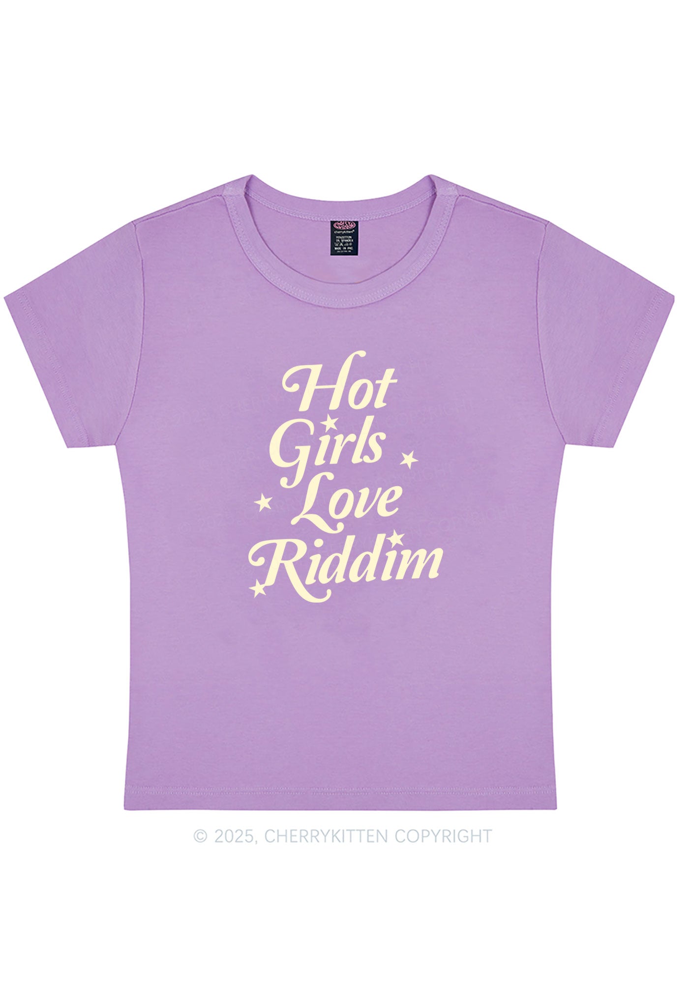 Hot Girls Love Riddim Y2K Baby Tee Cherrykitten