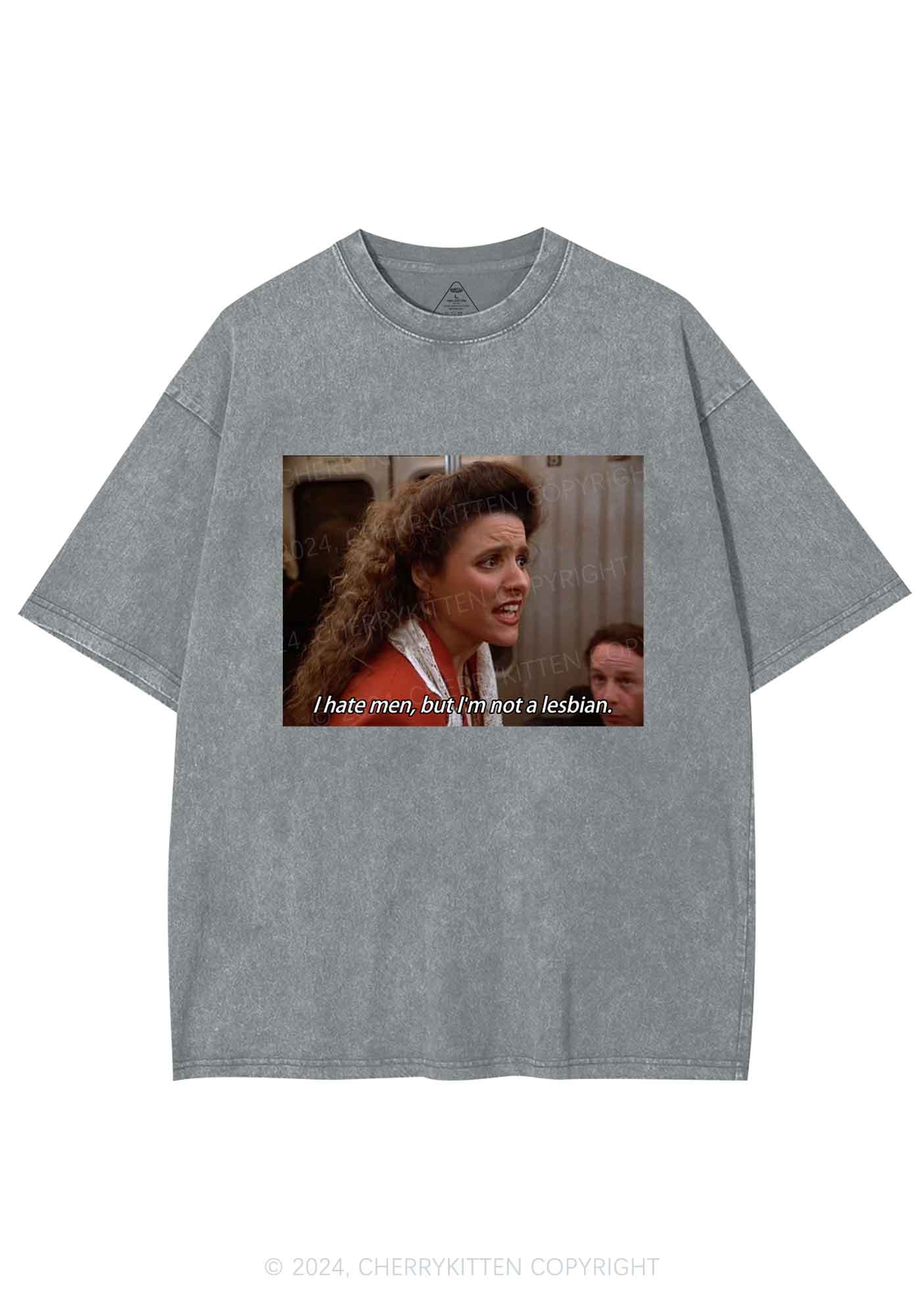 I Hate Men Y2K Washed Tee Cherrykitten