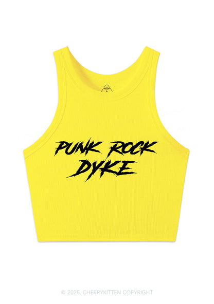 Punk Rock Dyke Pride Y2K Crop Tank Top Cherrykitten