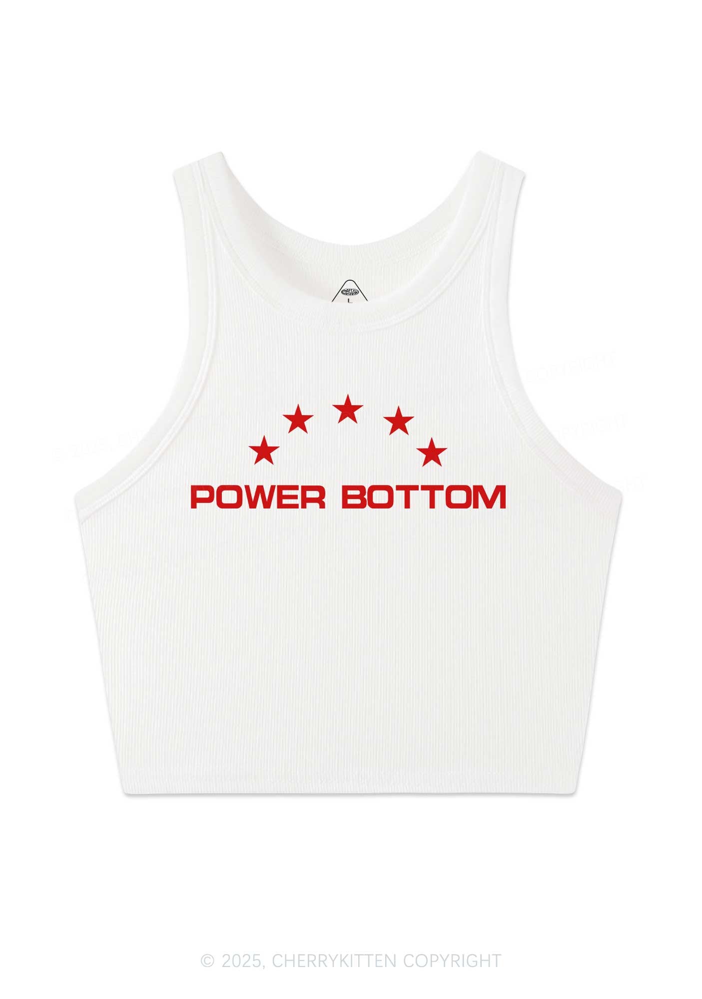 Power Bottom Pride Y2K Crop Tank Top Cherrykitten