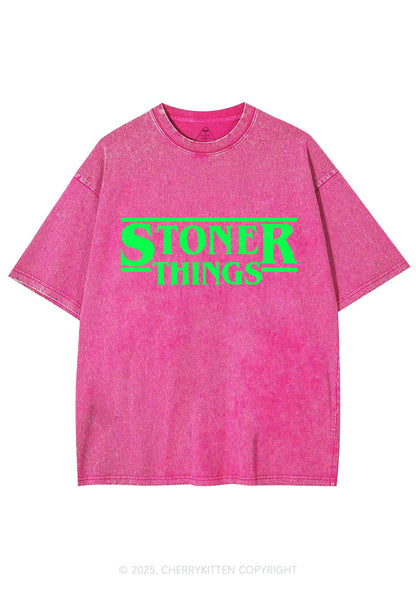 Stoner Things Y2K Shirts Washed Tee Cherrykitten