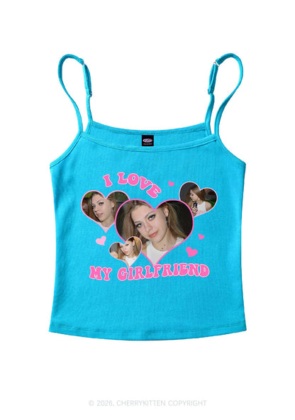 Custom I Love My BF GF Valentine's Day Y2K Spaghetti Strap Cami Cherrykitten