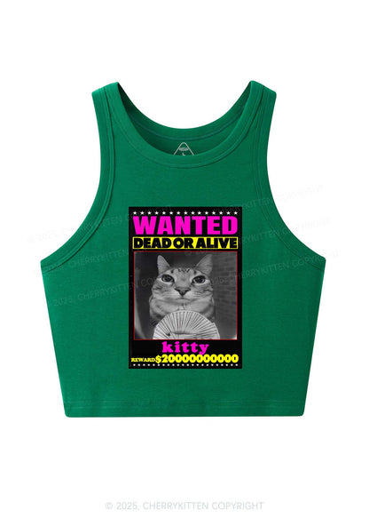 Custom Wanted Kitten Y2K Crop Tank Top Cherrykitten