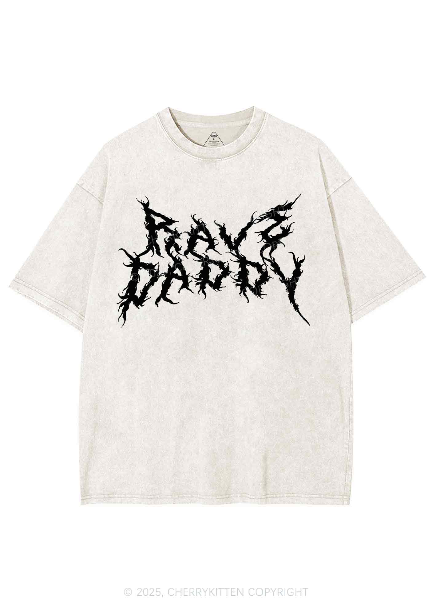 Rave Daddy Y2K Shirts Washed Tee Cherrykitten