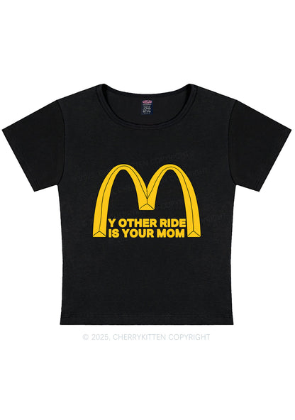 Ride Your Mom Y2K Baby Tee Cherrykitten