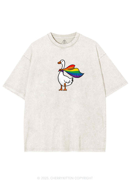 Pride Goose Y2K Shirts Washed Tee Cherrykitten