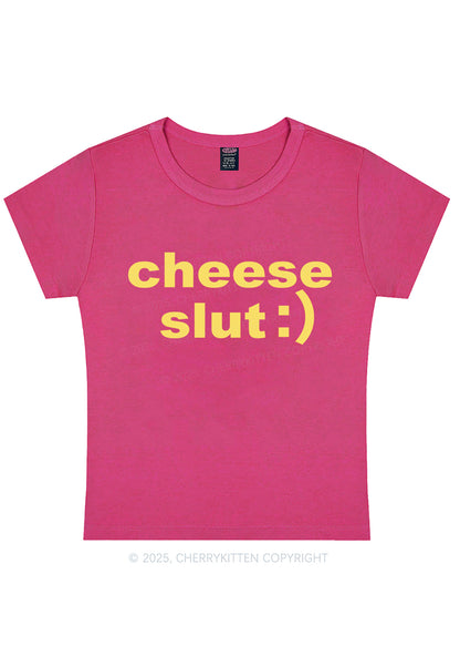 Cheese Slxt Y2K Baby Tee Cherrykitten
