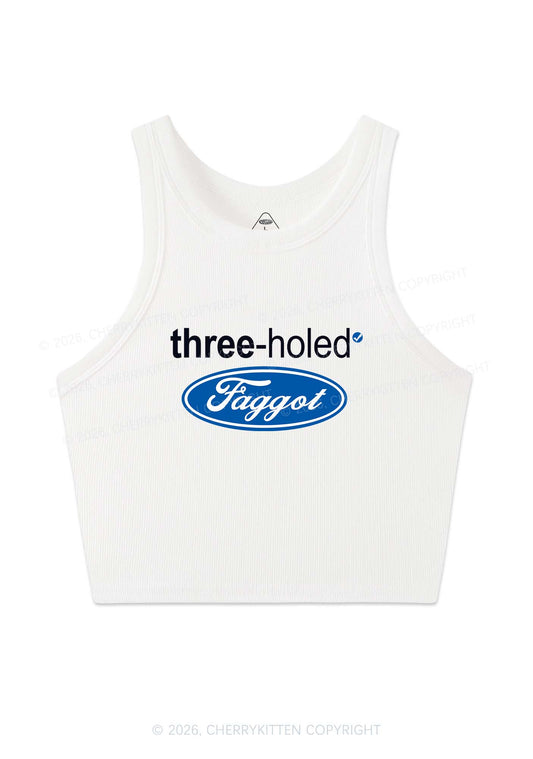 Three Holed Faggot Pride Y2K Crop Tank Top Cherrykitten