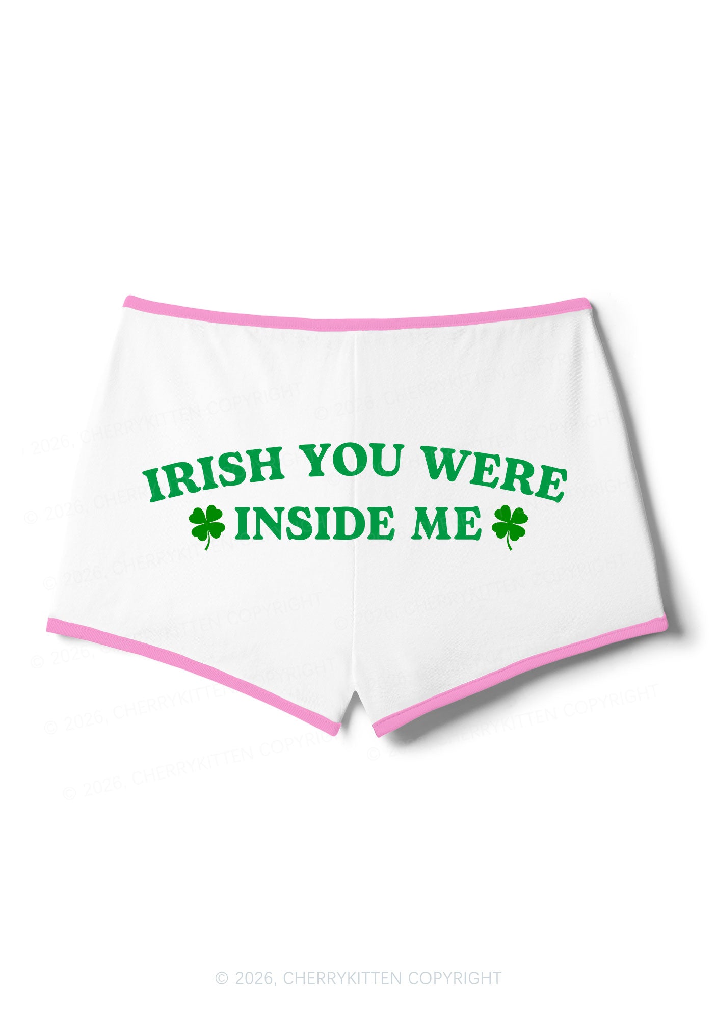 Irish Inside Me St Patricks Y2K Booty Shorts Cherrykitten