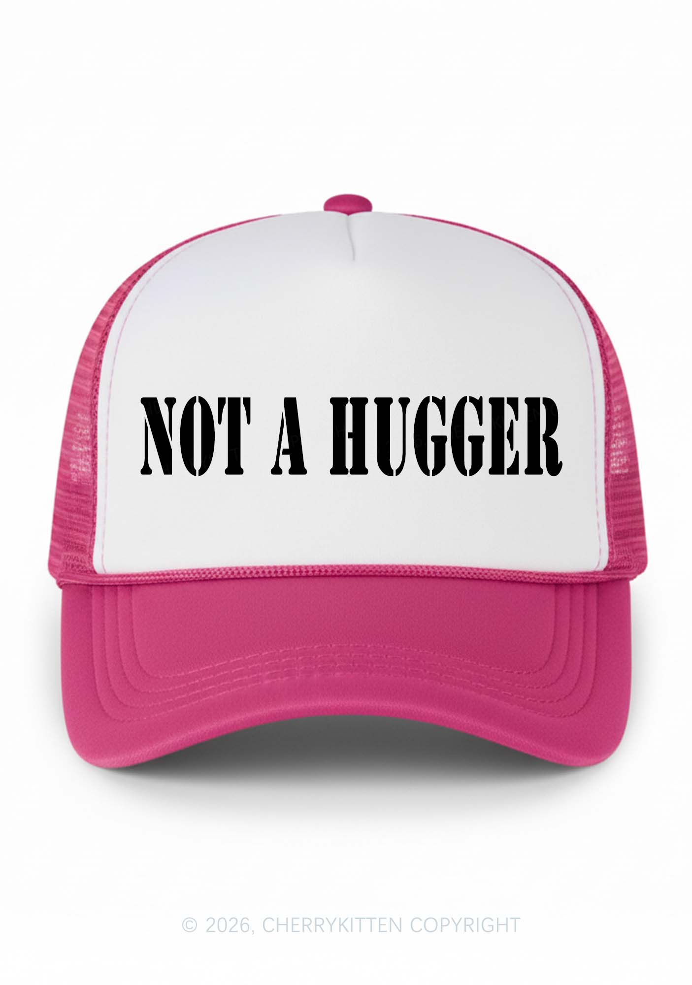 Not A Hugger Y2K Colorblock Trucker Hat Cherrykitten