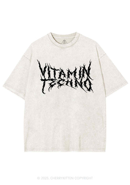 Vitamin Techno Y2K Shirts Washed Tee Cherrykitten