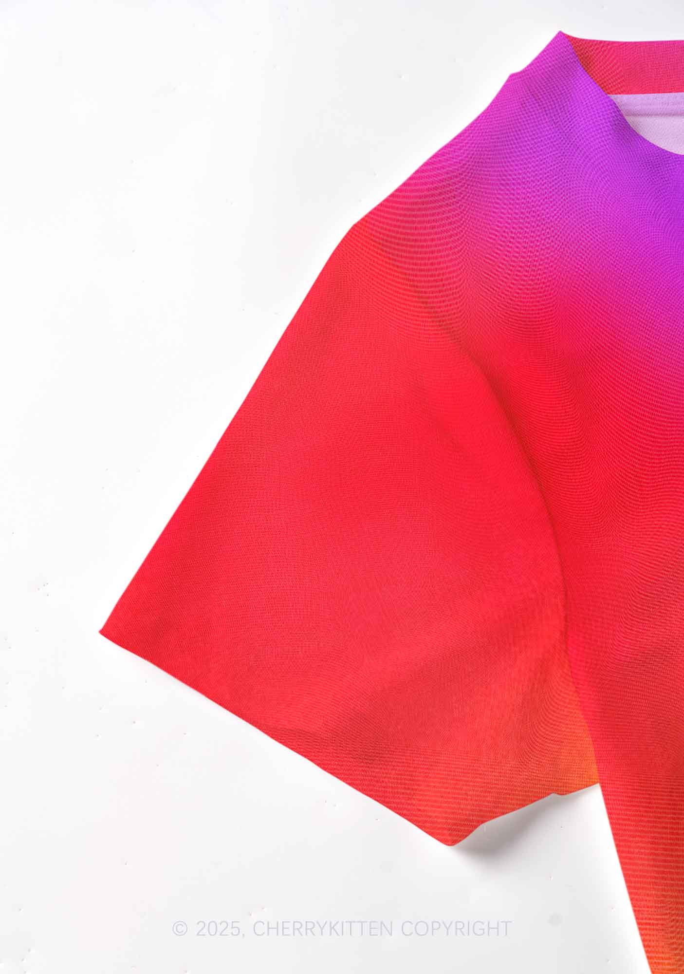 Lily in Rainbow Pride Y2K Mesh Crop Top Cherrykitten
