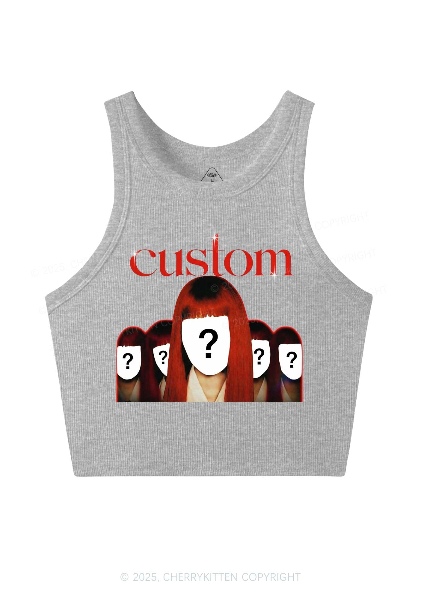 Custom Five Portraits Y2K Crop Tank Top Cherrykitten